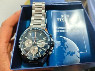 Reloj Festina Cronógrafo Azul y Plateado