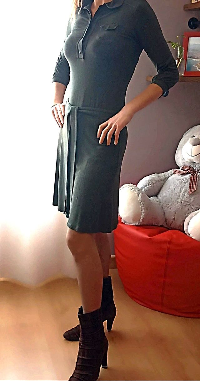 Vestido de punto verde