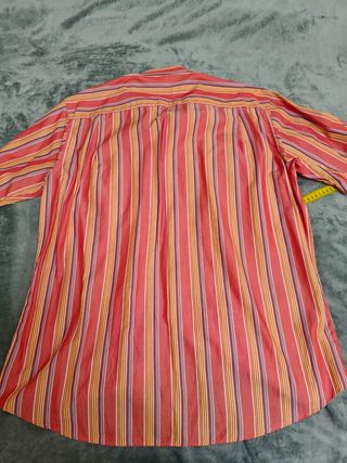 Camisa Lacoste Rayas Rojas Hombre Talla L