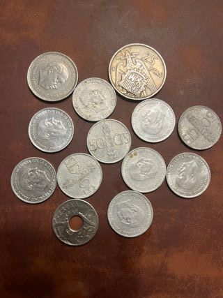 Lote de monedas de franco