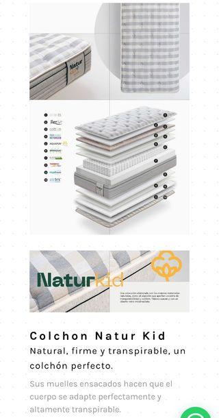 Colchón NaturKid Gomarco como nuevo