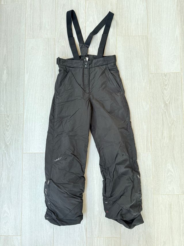 Pantalón de Nieve y Esquí Negro Decthlon Pull’nfit