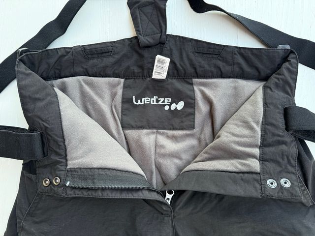 Pantalón de Nieve y Esquí Negro Decthlon Pull’nfit