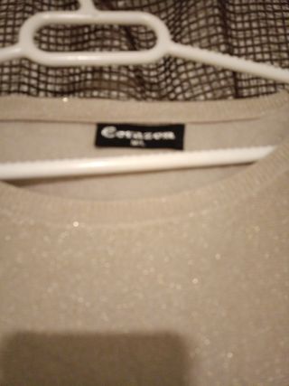 Lote Falda Zara S + Jersey Beige