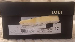 Zapatos tacón Lodi piel anaconda azul oscuro T37