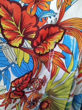 Kimono estampado flores con flecos