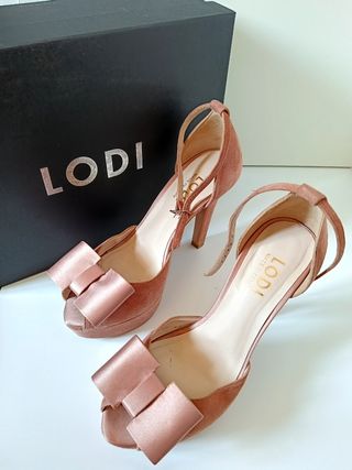 Sandalias LODI rosas con lazo