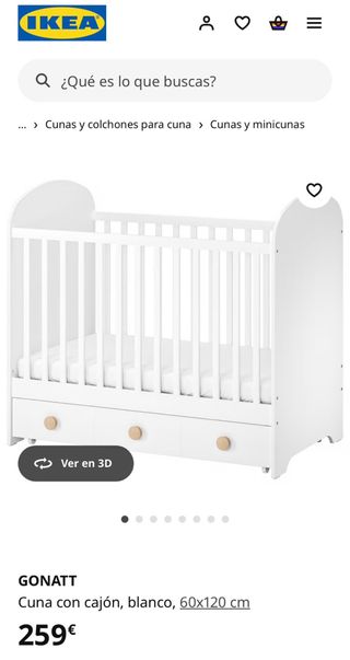 Cuna Ikea con cajones
