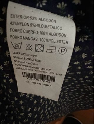 Parka azul marino talla 42