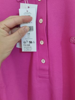 Camiseta Lacoste Rosa Talla 34  S