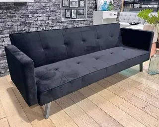 Sofá Cama Terciopelo Negro