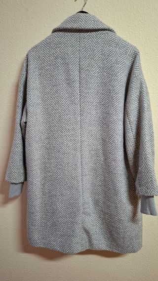 Abrigo Stradivarius Gris Mujer Lana talla L