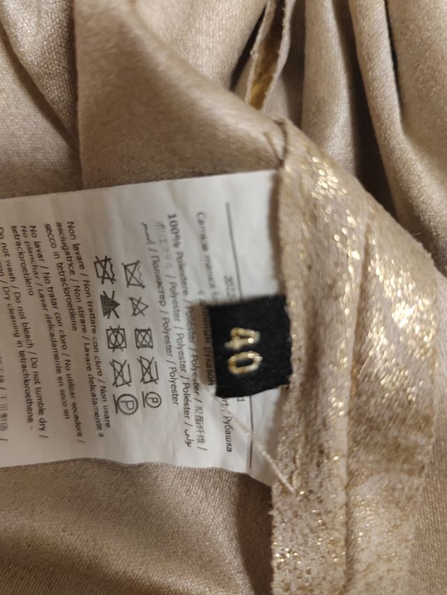 Camicia oro marmorizzato manica lunga