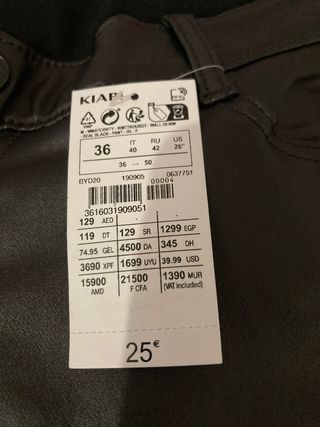 Pantalón premamá efecto piel