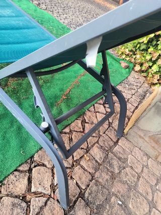 2 Tumbonas de jardín color verde azulado