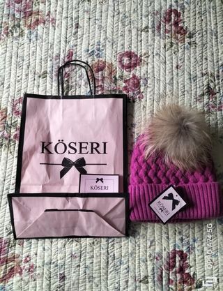 Oferta!!! NUEVO GORRO KOSERI FUCSIA CON POMPÓN