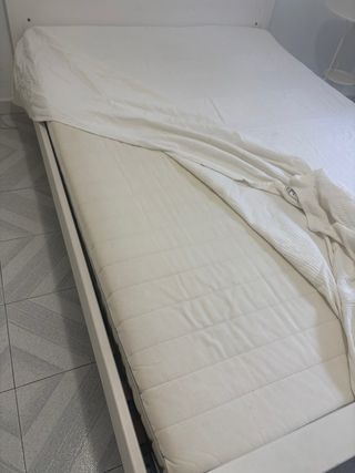 Cama Ikea Blanca Madera