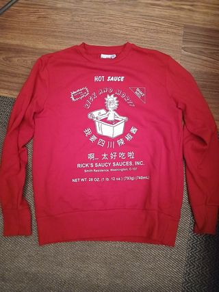 Sudadera Roja Rick & Morty Hot Sauce
