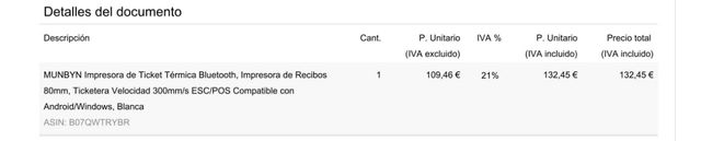 Impresora Térmica Blanca y Negra