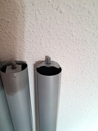 6 Patas de mesa redondas plateadas Alto 87cm.