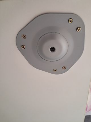 6 Patas de mesa redondas plateadas Alto 87cm.