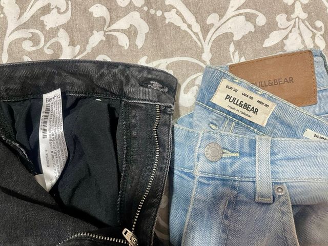 Tejanos chico con pintura Pull&Bear y Breska