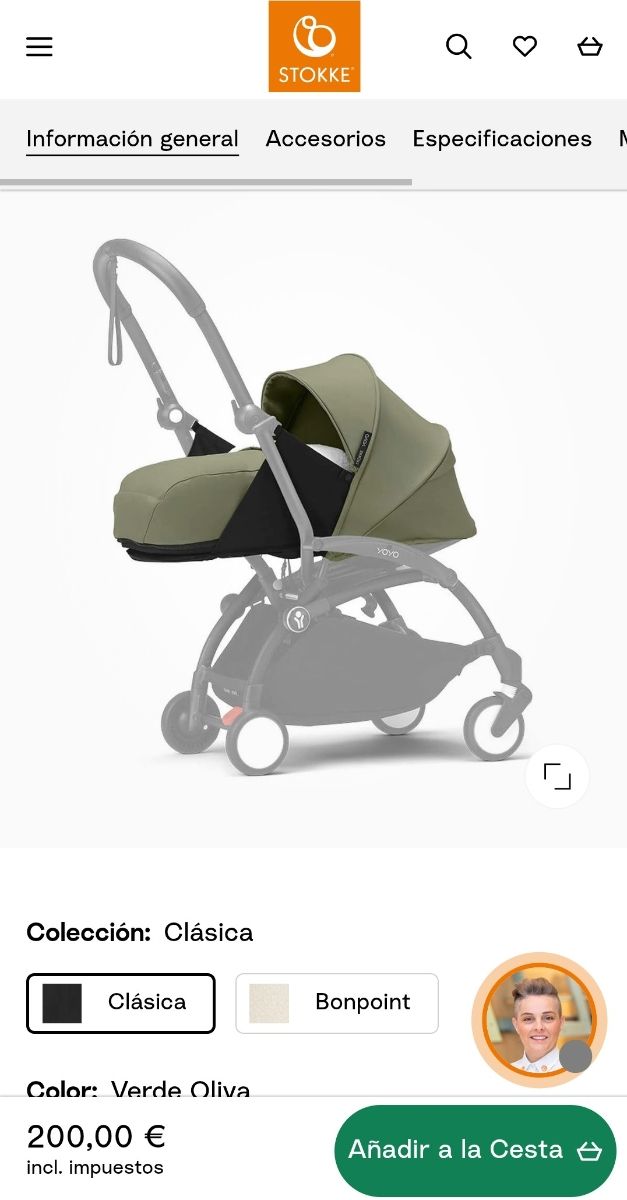 Cuco Babyzen Yoyo 0+ de segunda mano por 90 EUR en Mataró en WALLAPOP