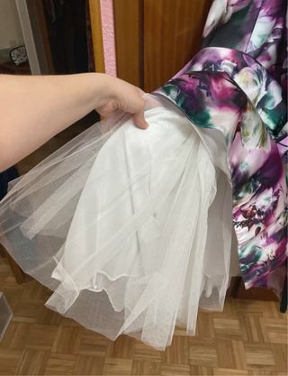 Vestido de ceremonia floral rosa