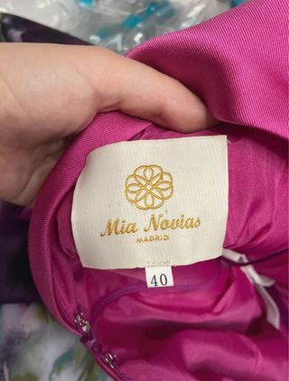 Vestido de ceremonia floral rosa