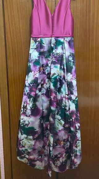 Vestido de ceremonia floral rosa