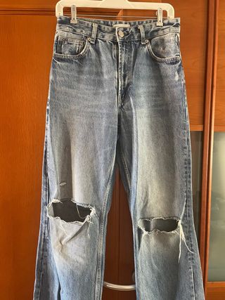 Pantalón vaquero ancho Zara