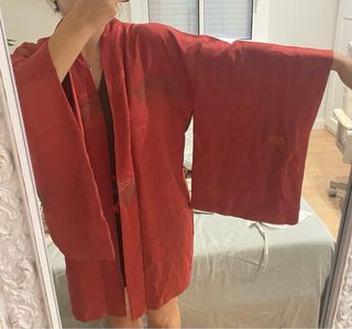 Haori kimono japonés rojo