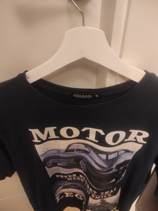 Camiseta manga corta azul marino. Talla L