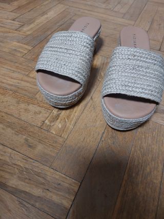 Zapatillas esparto plataforma Tiziana beige