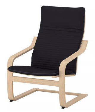 Sillón POÄNG IKEA Roble Blanco/Negro