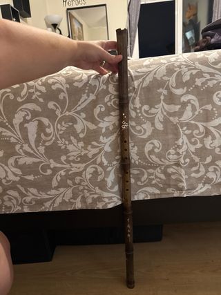 Flauta de bambú artesanal