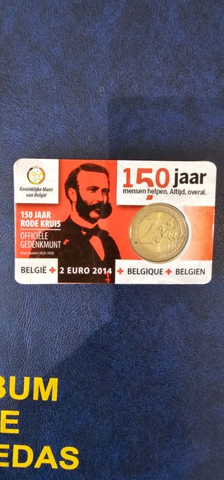 Coincard 2Euros Bélgica 2014 Cruz Roja sin abrir