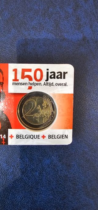 Coincard 2Euros Bélgica 2014 Cruz Roja sin abrir