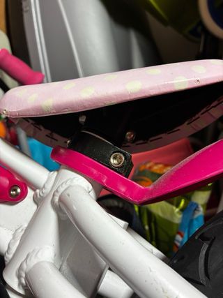 Bicicleta equilibrio infantil rosa/blanca