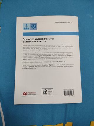 Libro de texto: Operac. Administrativas RRHH.