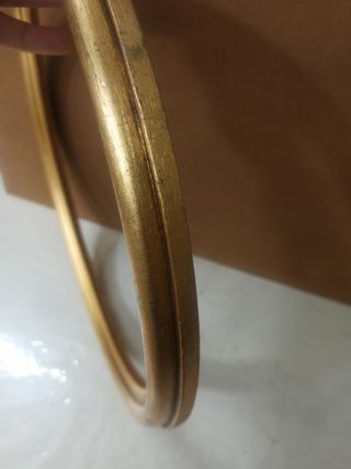 Marco redondo dorado pan de oro