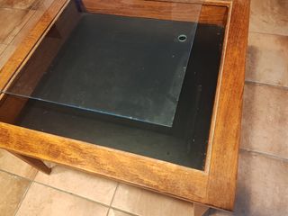 Mesa de centro madera y cristal