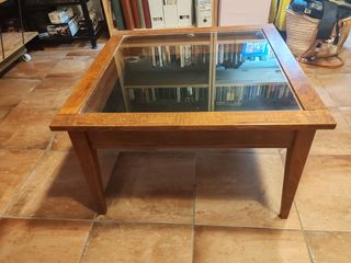 Mesa de centro madera y cristal