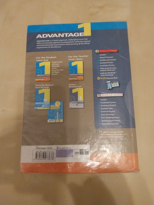ADVANTAGE 1 FOR BACHILLERATO 1. ST'S BOOK