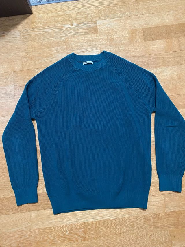 Jersey Zara verde botella chico