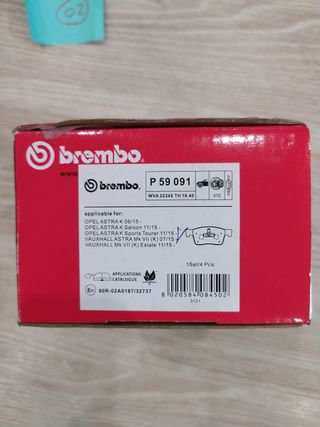 Pastillas Freno Brembo P59091 Opel Astra K