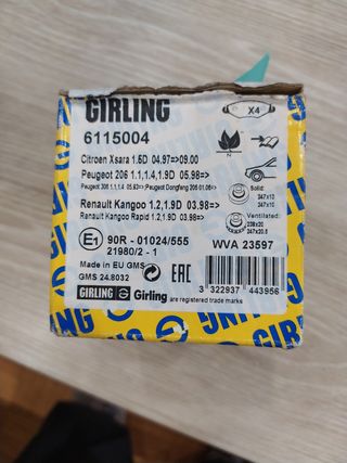 Pastillas Freno Girling 6115004 Citroen/Peugeot/Re