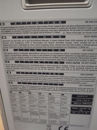 Estufa Parafina Gris/Plata