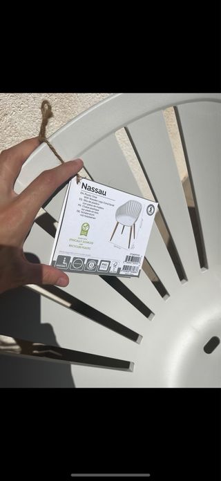 Conjunto Comedor Exterior Teca mesa y 4 sillas