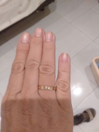 Anillo Acero y circonitas Talla 54
